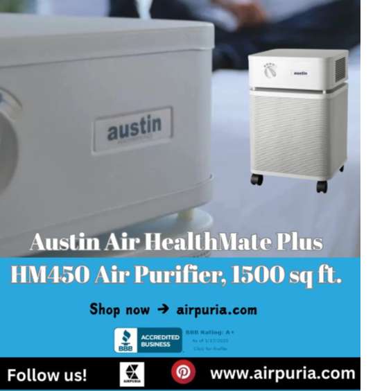 Austin Air HealthMate Plus HM450 Air Purifier, 1500 sq ft.  CLEANER AIR STARTS HERE